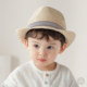 韩国进口婴儿童帽子夏季 款 男宝宝遮阳凉爽透气草帽绅士礼帽渔夫帽