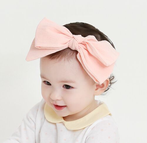 蝴蝶结发带发饰公主女童弹力全棉