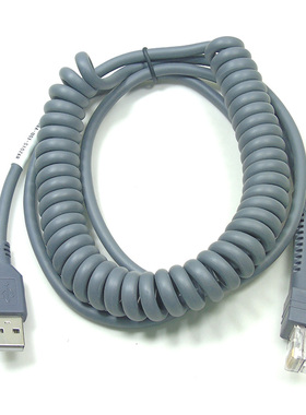 symbol讯宝 LS2208 4208 DS9208扫描枪数据连接线USB弹簧伸缩线