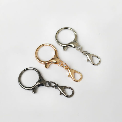 双头龙虾扣钥匙扣玩娃娃链条金属钥匙扣圈环diy饰品挂件双向配件