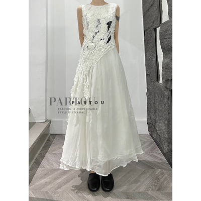 ISAEI玫瑰蔷薇绣花连衣裙