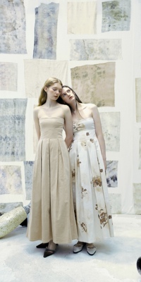 PENGTAI灯芯绒抹胸长裙