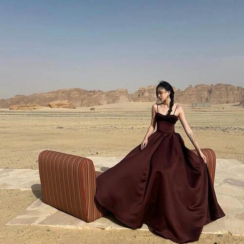 PengTai24aw花边吊带连衣裙