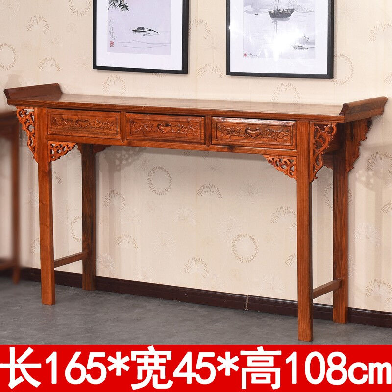 冬欧财神爷实木供桌供桌实木条几香案仿古供台中式佛台神台佛桌条