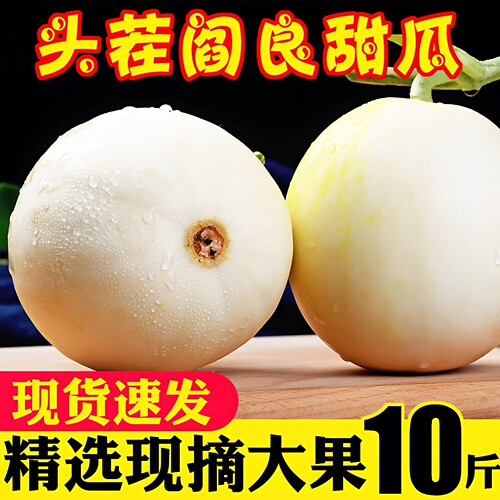 陕西阎良头茬小籽甜瓜新鲜包邮白香瓜应季水果蜜甜瓜整箱批