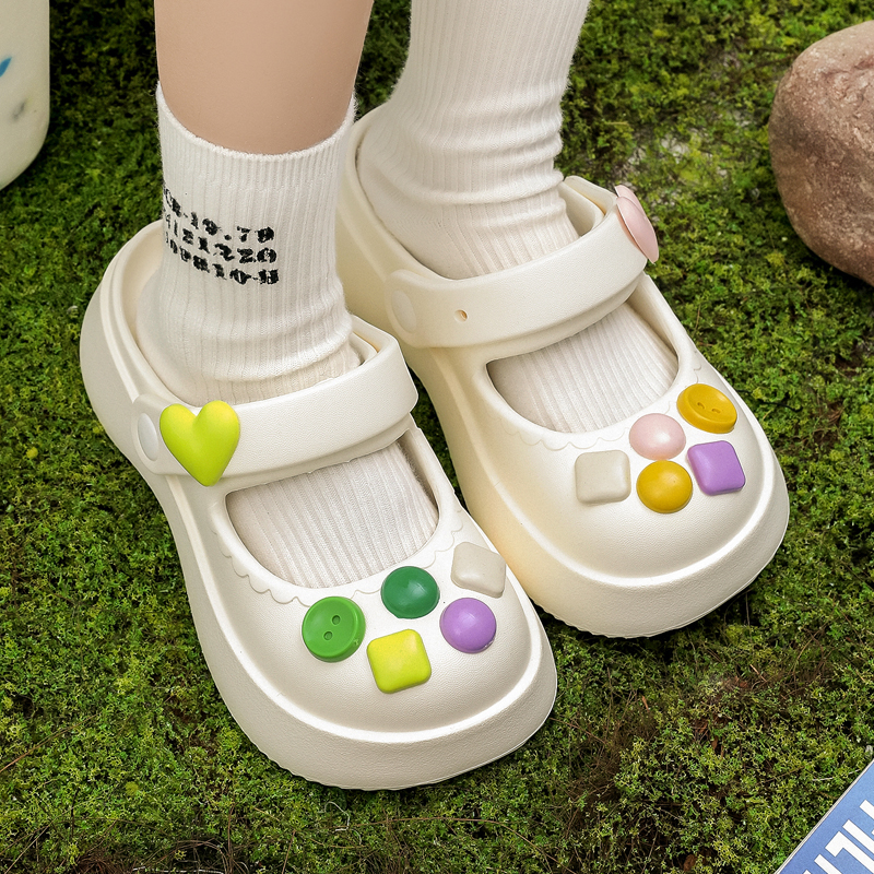 兒童夏季防滑軟底洞洞鞋女孩拖鞋