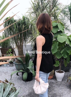 【Anti boutique】 小众手工丝绒奶油米白饺子包 秋冬复古包袱包