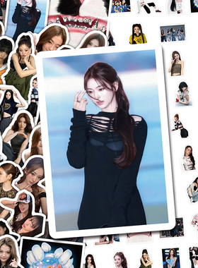 170张MEOVV女团贴纸ins高颜值甜酷少女周边美照diy手帐手机壳贴画