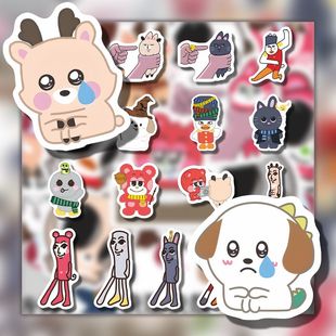 122张riize贴纸新款可爱卡通拉椅子动物塑郑成灿朴元彬笔记本贴画