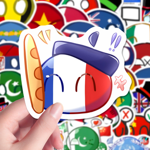 160张波兰球ch贴纸二次元动漫爆款周边装饰手机壳iPad贴画防水