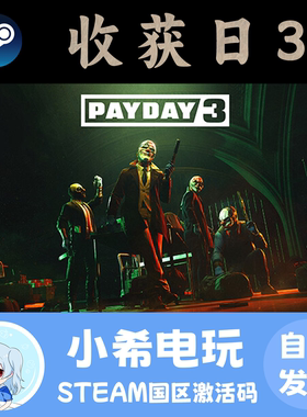 Steam PAYDAY3 (收获日3) 正版游戏激活码CDKEY 国区PC 合作动作