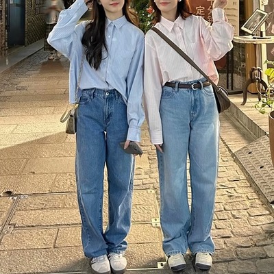 限时包邮！试衣剪 新批次经典基础松弛直筒裤 日常百搭高腰牛仔裤