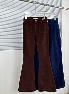 包邮 外贸单So美式经典微喇灯芯绒裤 韩版通勤复古弹力中腰休闲裤