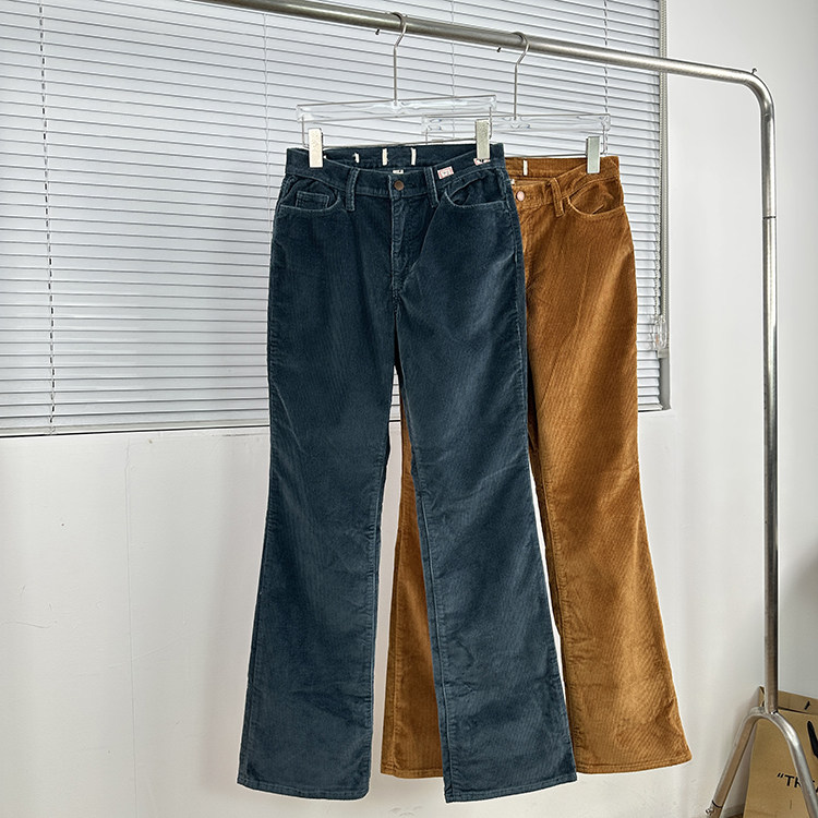 外贸单 剪biao大牌哦！高个子灯芯绒微喇裤 春秋复古中高腰休闲裤,女装/女士精品,休闲裤,淘宝优惠券,粉丝福利购,淘宝优惠卷