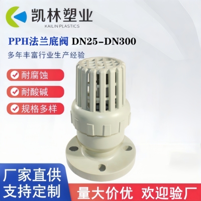 耐酸碱PPH法兰底阀PPH热熔底阀