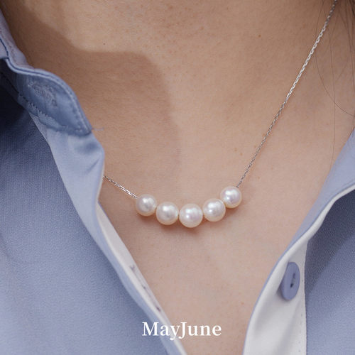 强光正圆天然淡水珍珠MayJune