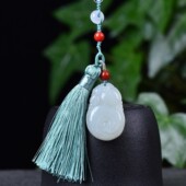 新疆和田玉羊脂玉白玉青白玉冰底吉祥如意包挂玉石手把件把玩玉器