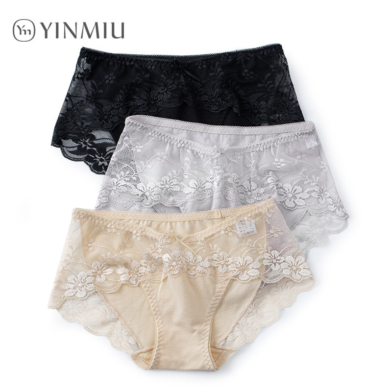 3条内裤女蕾丝性感火辣诱惑中低腰无痕透气纯棉少女日系三角短裤,女士内衣/男士内衣/家居服,女三角裤,淘宝优惠券,粉丝福利购,淘宝优惠卷