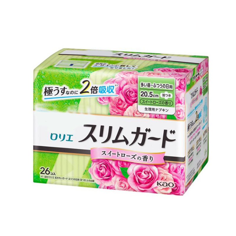 日本进口花王卫生巾78片(26片*3)20.5cm超薄量少日用无香料瞬吸收