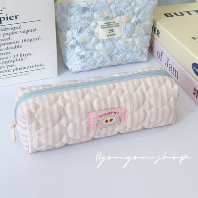 韩国进口绗棉大疆pocket3斜挎单肩收纳包韩版ins风可爱大容量笔袋