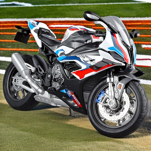 新款 1/9合金大号车M1000RR重型机车仿真两轮摩托滑行玩具车