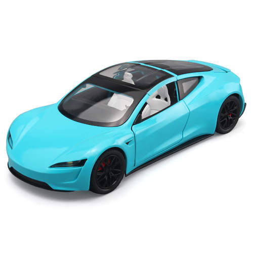 新款 1:24特啦Roadster前轮转向声光合金汽车模型摆件玩具