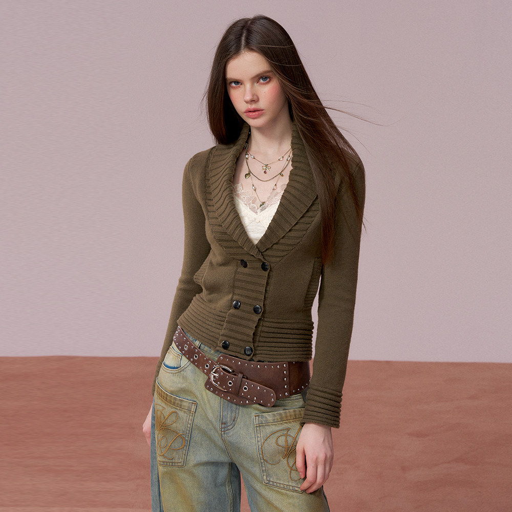 VIA PITTI 毛衣休闲基础款复古百搭翻领上衣2026春季新款官方授权,女装/女士精品,毛衣,淘宝优惠券,粉丝福利购,淘宝优惠卷