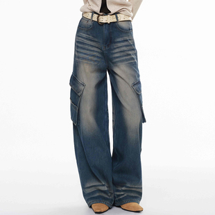 ZOEY牛仔裤 新款 宽松设计感蓝松鸟工装 2025冬季 官方授权 长裤 CHILL