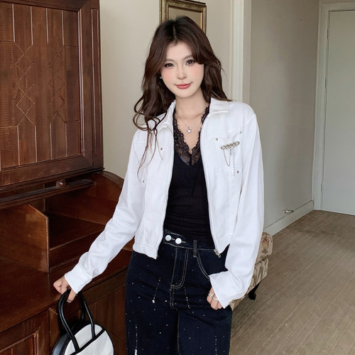 LEAPDREAM外套美式复古铆钉夹克