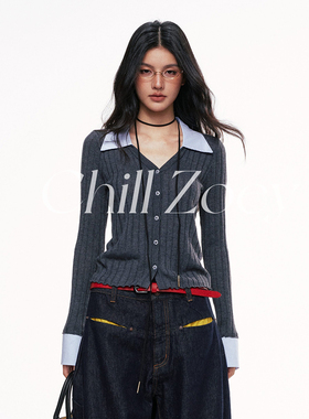 CHILL ZOEY毛针织衫女修身显瘦小森与露上衣2025冬季新款官方授权