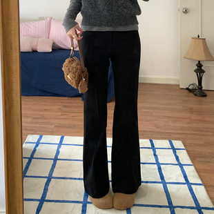 Ciobbur 休闲裤女修身剪裁设计百搭喇叭长裤2025冬季新款官方授权