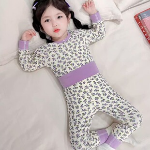 宝宝280克无骨纯棉婴幼内衣秋衣秋裤 儿童高腰秋冬男女睡衣新 套装