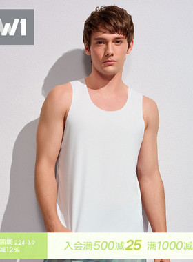 曼妮芬MW1男士背心120S莫代尔透气打底衫轻奢无痕薄背心 40400035