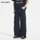 休闲直筒长裤 CHAN 风阔腿裤 男女宽松多口袋春季 MONTH美式 工装
