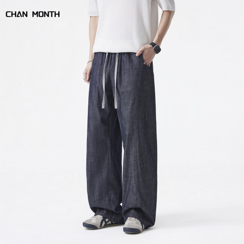 CHANMONTH美式春夏原色休闲裤子