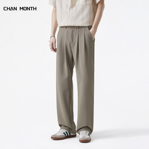 CHANMONTH春季垂感休闲西裤男款