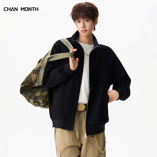 CHANMONTH秋季新品立领拉链卫衣