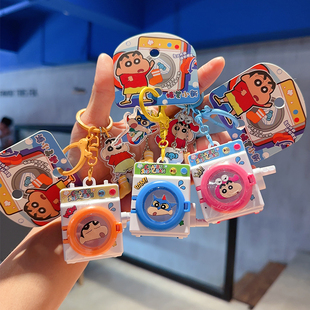 解压新品创意正版蜡笔小新发声洗衣机玩具钥匙扣包包挂件儿童礼品