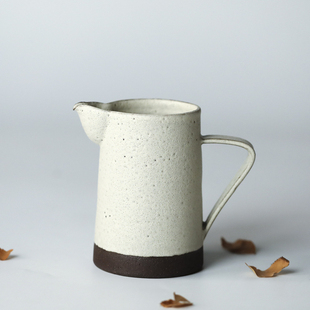 望山手作粉引咖啡壶花茶壶 野田里美 手作在粗陶紫砂冷水壶分享壶
