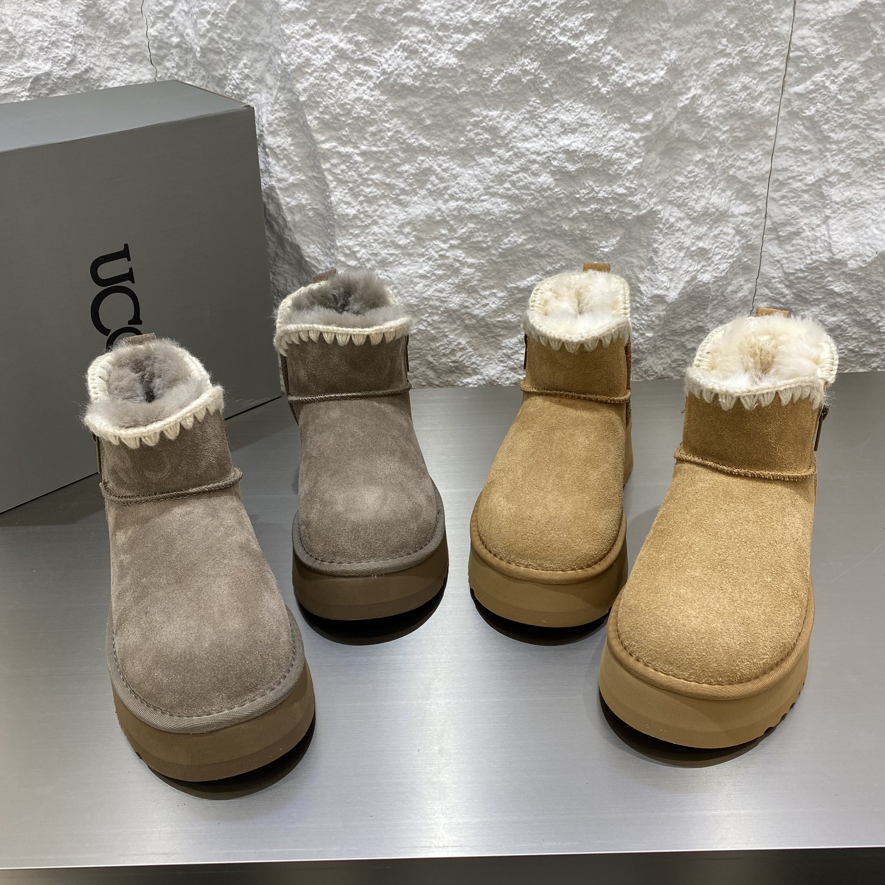 2025冬季新款原皮原毛加厚保暖雪地靴厚底大棉低筒雪地棉毛线口,女鞋,时尚雪地靴,淘宝优惠券,粉丝福利购,淘宝优惠卷