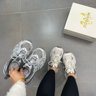 四季 老爹鞋 网脚感厚底显高日常出街适配各类穿搭 新款 2026春季