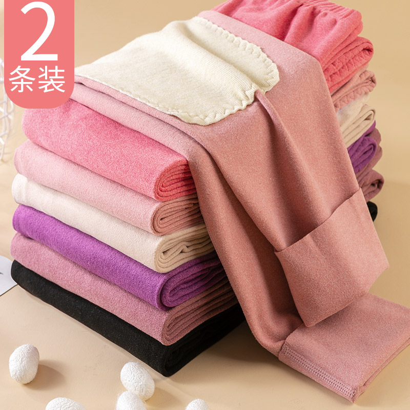 蚕丝贴片女秋裤德绒速暖