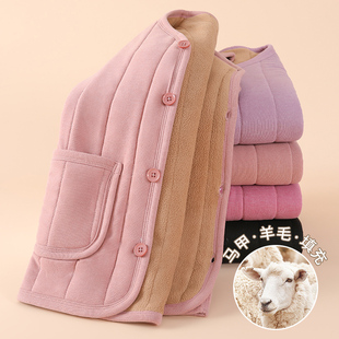 保暖马甲女秋冬季 加绒加厚坎肩中老年妈妈马夹背心棉袄 2025新款