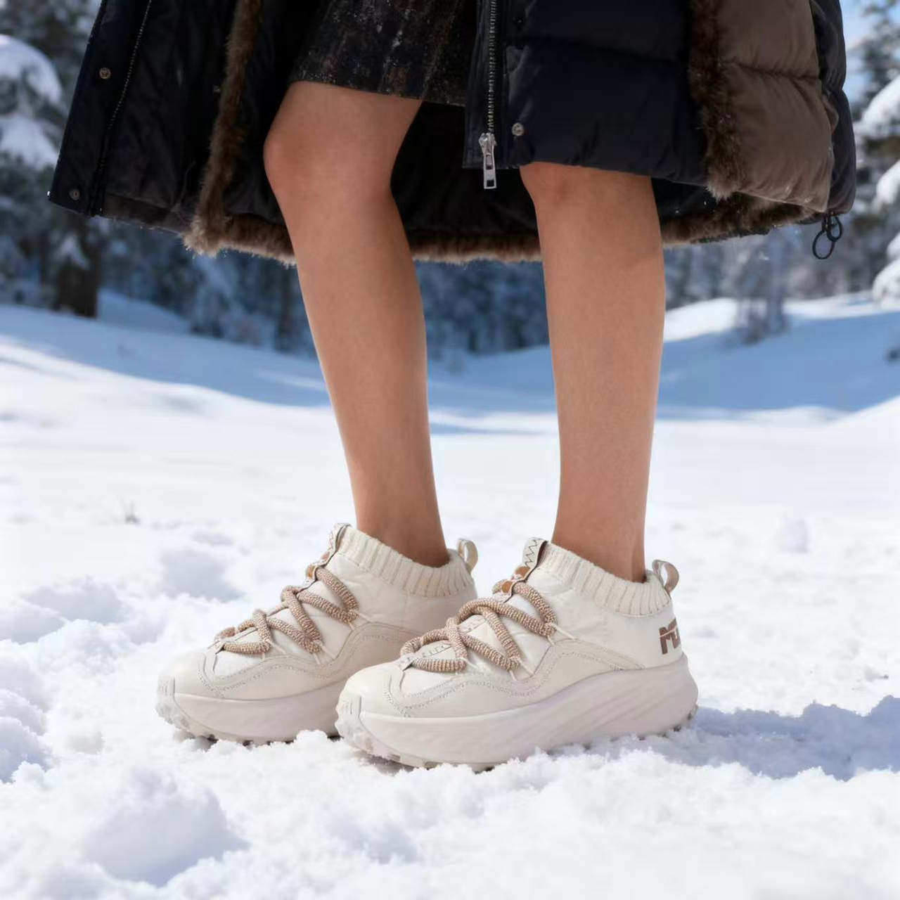 冬季宽楦！高端牛货雪丽棉加绒保暖厚底轻便缓震户外越野跑鞋男女