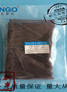 新光塑料厂家销售彩色尼龙扎带3x100MM非标足数包邮红色卡扣原装