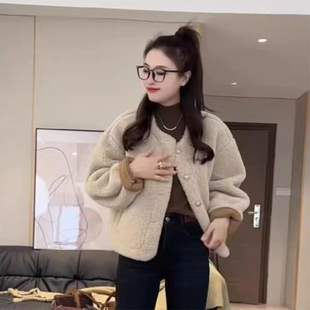 网红麂皮绒羊羔毛外套女2026秋冬新款小个子时尚加厚保暖皮毛一体