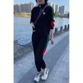 女春款 洋气显瘦立领卫衣休闲裤 季 时尚 两件套 2024新款 休闲运动套装