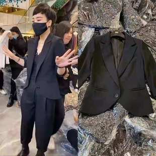 欧洲站欧货2026春款新款韩版御姐范知性港风显瘦燕尾西服修身外套