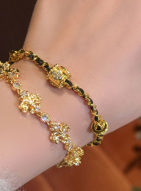 鸢语◆新中式宫廷风鸢尾花叠戴宿命感时尚手链手串轻奢高级感手镯