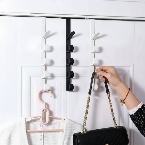 挂门置物架免打孔可旋转挂钩卧室衣柜收纳神器多层挂架